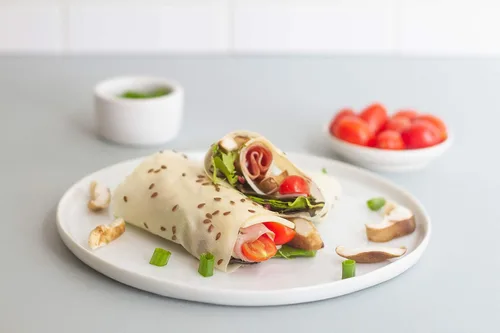 Miniatura 2 de Norigami Envolturas de huevo con proteína de soja, semillas de lino. Altas proteínas, bajas en carbohidratos, vegetarianas. Envolturas finas