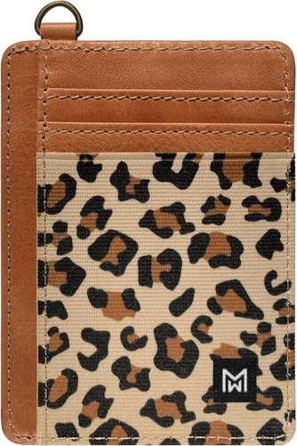 Miniatura 9 de Cartera Porta Tarjetas para Mujeres, Cartera delgada minimalista con bloqueo RFID, carteras de cuero, cartera elástica de bolsillo frontal