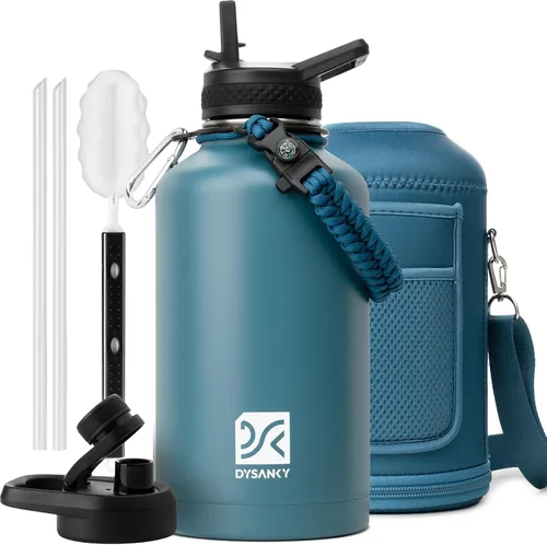 Miniatura 39 de DYSANKY Botella de agua aislada de 32 onzas, metal al vacío de acero inoxidable grueso, jarra de agua deportiva portátil para gimnasio y senderismo