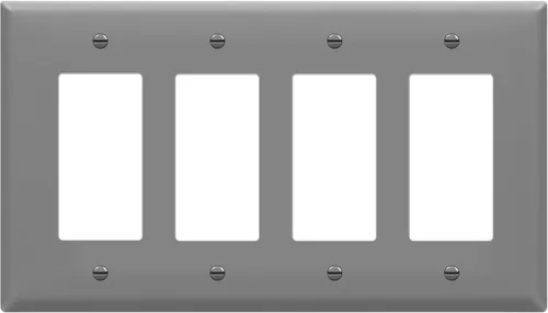 Miniatura 12 de ENERLITES Placa de pared decorativa para interruptor de luz o tomacorriente, tamaño 4-Gang 4.50" x 8.19", policarbonato termoplástico irrompible