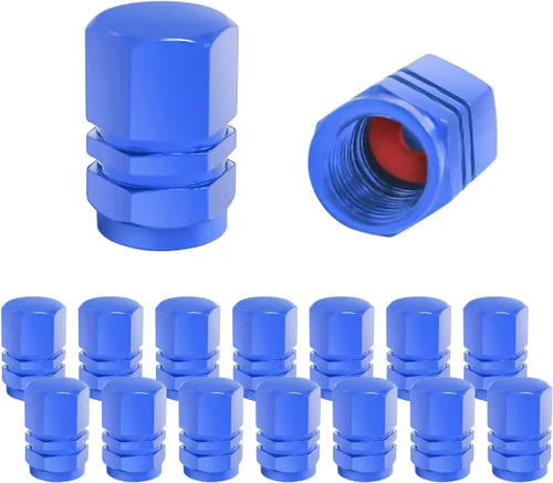 Miniatura 15 de 16 PIEZAS Tapas de Vástago de Válvula de Neumático de Auto, Tapas/Cubiertas de Válvula de Neumático de Rueda de Auto Impermeables y Herméticas Rojo