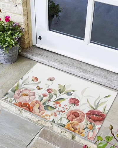 Miniatura 10 de Tapete para puerta delantera, antideslizante, absorbente, para entrada, para interiores y exteriores, alfombras pequeñas para interiores