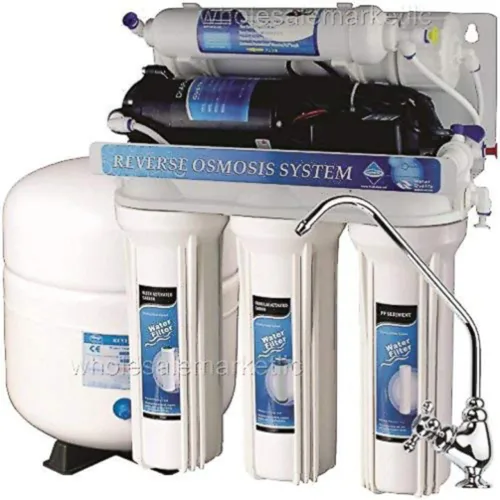 Bluonics Filtro r de agua de ósmosis inversa de 5 etapas para debajo del fregadero 50GPD con bomba de refuerzo - Sistema de filtración mejorado de