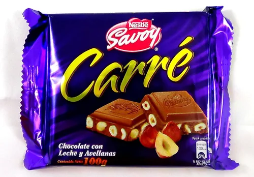 Miniatura 2 de Carré Autentico Chocolate Savoy Venezolano 1 Caja, 10 Bares (Hazelnuts)
