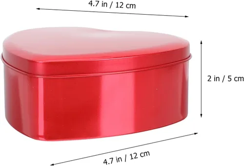 Miniatura 5 de Caja vacía de metal con forma de corazón: 10 unids cajas de chocolate de caramelo latas con tapa cosméticos latas Día de San Valentín regalos