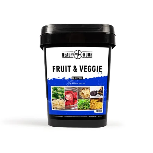 Ready Hour, Mezcla de frutas y verduras, Alimentos liofilizados no perecederos, vida útil de 30 años, suministro de alimentos de emergencia y para