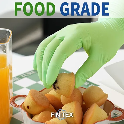 Miniatura 4 de FINITEX Nitrile Disposable Gloves - Green 3.5mil 100/1000PCS Powder-Free Latex-Free Medical & Food Use Verde (Small 100)