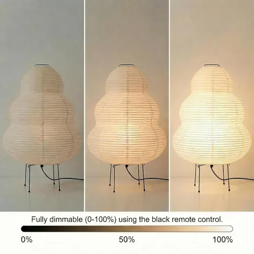 Miniatura 3 de Lámpara de pie de papel japonesa Akari Noguchi • Linterna de papel de arroz • Lámpara de pie japonesa Japandi para iluminación ambiental suave