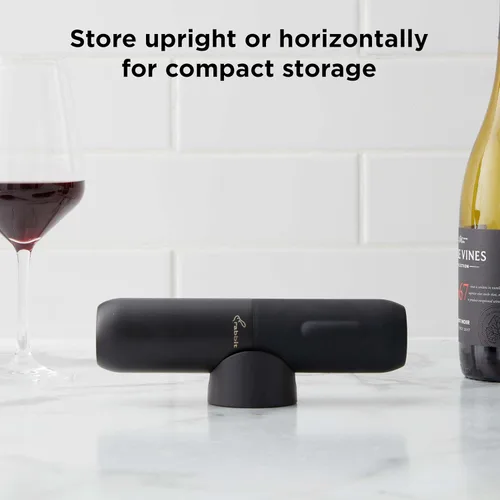 Miniatura 4 de Rabbit Sacacorchos eléctrico abridor de vino – Abrebotellas automático con botón pulsador, diseño compacto, abre botellas silenciosamente, se Negro