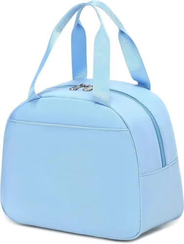 Miniatura 2 de abshoo Bolsa de almuerzo reutilizable para mujeres y niñas, bolsa de almuerzo aislada para la escuela, trabajo, picnic, viajes (azul claro)