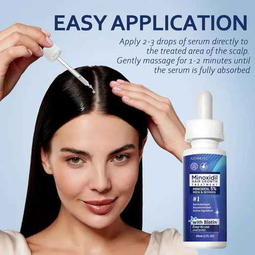 Miniatura 6 de Advanced 5% Minoxidil para mujeres suero de crecimiento del cabello, minoxidil para hombres extra fuerte, solución líquida de minoxidil para cabello