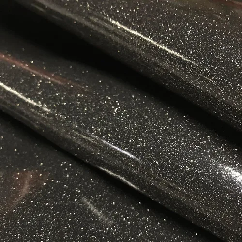 Miniatura 15 de Tela de vinilo brillante, hojas de piel sintética con purpurina suave, material brillante, ideal para hacer bolsas de tapicería, lazos para el pelo