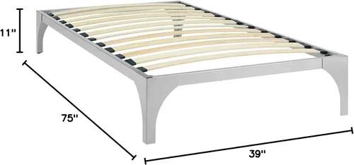 Miniatura 3 de Plataforma de metal para cama Modway Ollie. Tamaños: twin, full, queen y king, Metal, Plateado