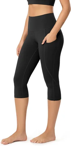 Miniatura 146 de ODODOS - Leggings capri de cintura alta para mujer con bolsillos, control de abdomen, no se transparentan, para entrenamiento atlético, running