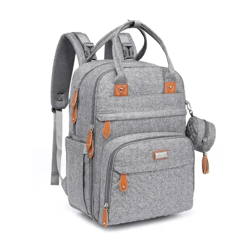 BabbleRoo - Mochila para pañales - Bolso de viaje con artículos esenciales para bebés - Mochila multifuncional resistente al agua, bolso de viaje