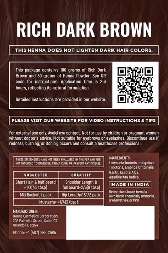 Miniatura 5 de Tinte natural de henna para el cabello, 100% polvo de henna puro para el crecimiento del cabello orgánico