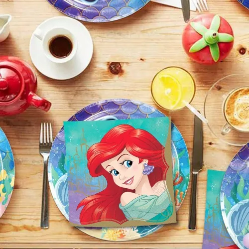 Miniatura 4 de Disney Princess - Servilletas de almuerzo de 6.5 pulgadas (paquete de 16), servilletas de fiesta de lujo, perfectas para fiestas temáticas