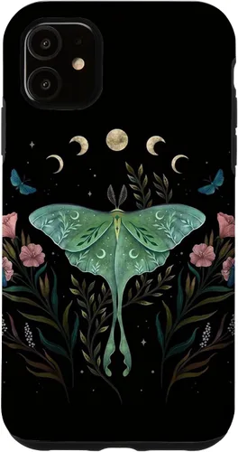 Miniatura 7 de Funda estética Witchy Luna Moth Flower Floral Moon Phases para iPhone 13
