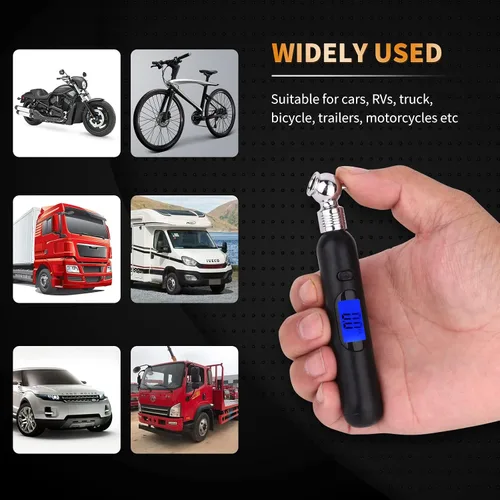 Miniatura 5 de RVZONE Mini medidor digital de presión de neumáticos 3-99PSI 4 ajustes para presión de neumáticos con LCD retroiluminado para autocaravana, coche