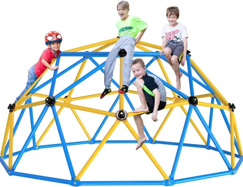 Miniatura 15 de Zupapa Cúpula de escalada de 10 pies, gimnasio de jungla para exteriores para niños con agarre para escalar - Escalador de cúpula geométrica