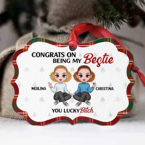 Miniatura 16 de Ideas de regalos para mejores amigos, felicitaciones por ser mi Bettie You Lucky, adorno de Navidad personalizado, regalos para mejores amigos