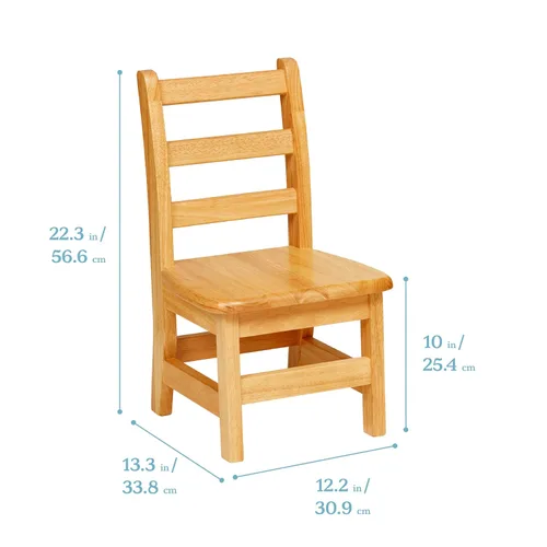 Miniatura 3 de Silla ECR4Kids montada con espalda escalonada de 3 peldaños, Natural, 2