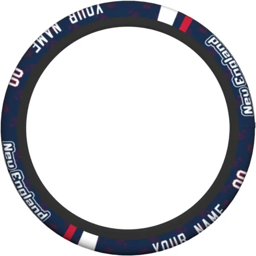 Miniatura 2 de Fundas para volante personalizadas de fútbol de New England, funda antideslizante y absorbente de sudor para la mayoría de vehículos sedán, camión
