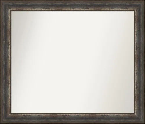 Miniatura 164 de Amanti Art Espejo de baño marrón para sobre el fregadero, 25 x 25 pulgadas, hecho a medida, espejo de tocador cuadrado marrón medio, marco de madera