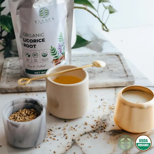 Miniatura 5 de Elanen Naturals Raíz de regaliz orgánica de 1 libra (16 oz.), té orgánico de raíz de regaliz certificado por USDA, regaliz picado a granel, regaliz