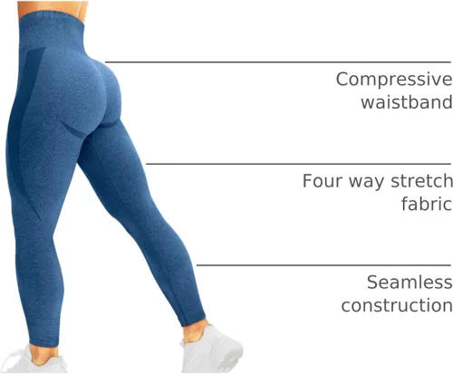 Miniatura 14 de HIGORUN - Leggings sin costuras para mujer, moldeadores, con diseño gráfico de sonrisas, de cintura alta, para el gimnasio, yoga o hacer ejercicio