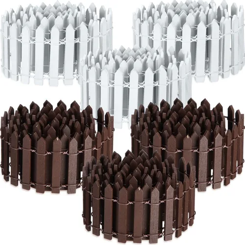 Miniatura 6 de Kigley 6 piezas de 40 pulgadas de valla de madera en miniatura para jardín de hadas, decoraciones de cerca con piquetes para DIY, maceta, casa
