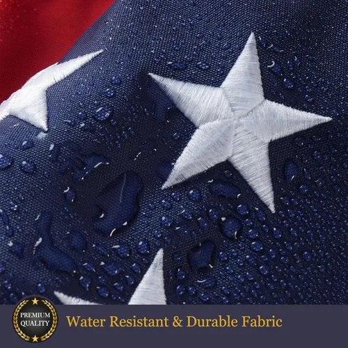 Miniatura 3 de Homissor Bandera estadounidense de 4 x 6 pulgadas, estrellas bordadas para exteriores, resistentes en Estados Unidos, de larga duración, hechas