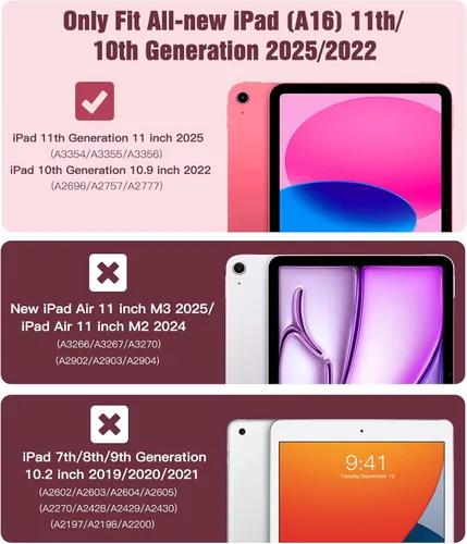 Miniatura 2 de Funda TiMOVO para iPad (A16) de 11ª generación de 11 pulgadas 2025, funda para iPad de 10ª generación 2022 con protector de pantalla, cubierta