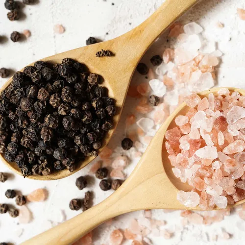 Miniatura 2 de Himalayan Chef Juego de molinillo de sal rosa y pimienta negra del Himalaya, 5.3 onzas cada uno, molinillo de vidrio ajustable y recargable