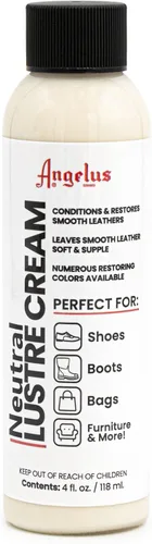 Angelus Bálsamo de cuero crema para zapatos de 4 oz - Acondiciona y restaura botas de cuero, muebles, chaquetas, zapatos, bolsos y más, Neutro