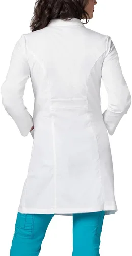 Miniatura 2 de Adar - Abrigo de laboratorio elástico universal para mujer abrigo de laboratorio con cintura de 36 pulgadas
