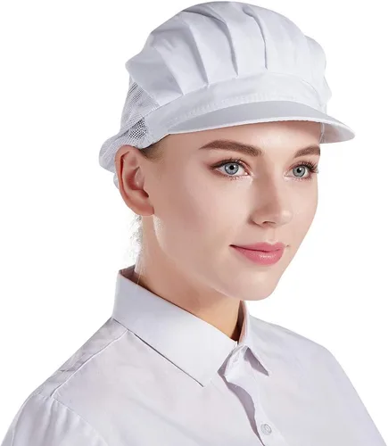 Miniatura 3 de Nanxson 3 piezas de sombrero de chef de cocina, gorra de chef de cocina, redes para el cabello CF9033