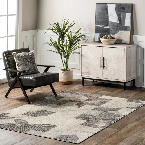Miniatura 20 de Nuloom Aadhya - Alfombra geométrica de 2 x 8 pies para sala de estar, dormitorio, comedor, entrada, pasillo, color marrón claro