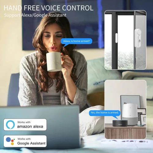 Miniatura 6 de Sensor de alarma inteligente WiFi para puerta y ventana (paquete de 1) - Alerta antirrobo de 100 dB para seguridad de los niños y seguridad