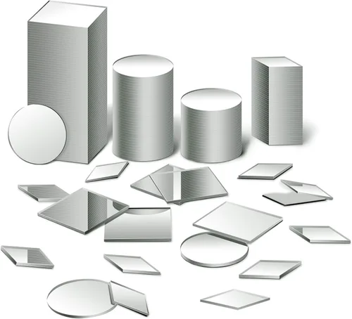 Geiserailie 150 piezas de mosaico de espejo de 1 pulgada y 3 formas, pequeño diamante redondo cuadrado, mini espejos de mosaico de vidrio para