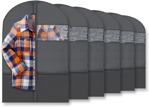 Miniatura 5 de Plixio Bolsas de ropa para niños de 36 pulgadas para disfraces de baile, ropa colgante para niños, uniforme, trajes, organizador de vestimenta