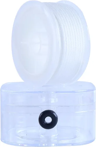Miniatura 19 de KONMAY - Hilo de nylon negro de 0.6mm con estuche para pulseras, cordón de nailon satinado trenzado de 190 yardas para hacer joyería, encordar