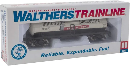 Miniatura 5 de Walthers Trainline HO Scale Model 40' Tank Car - Baker's Chocolate GATX 31057