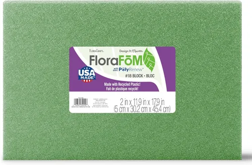 Miniatura 6 de FloraCraft FloraFōM Bloque de 2 pulgadas x 3.9 pulgadas x 7.75 pulgadas, color verde