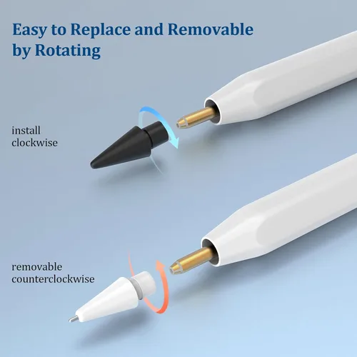 Miniatura 5 de Granarbol Puntas de Reemplazo para Apple Pencil 1ª/2ª Generación, Puntas de Lápiz de Apple Mejoradas sin Desgaste, Puntas de Lápiz de Metal