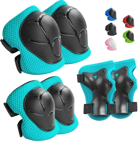 Miniatura 22 de Wemfg - Juego de protección para niños, rodilleras para niños de 3 a 14 años, rodilleras y coderas con protectores de muñeca 3 en 1 para patinaje