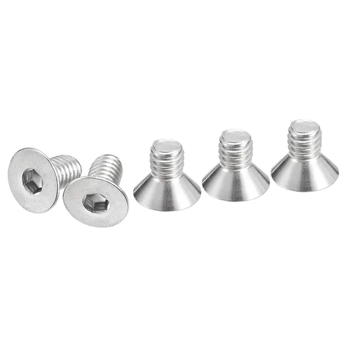 Miniatura 13 de DTGN Tornillos de cabeza plana de 3/8-16 x 2-1/2", paquete de 20 tornillos de cabeza plana de acero inoxidable 304, rosca completa, pernos