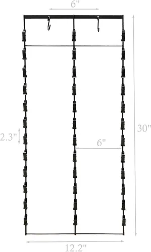 Miniatura 5 de FixtureDisplays® Colgadores de clip de patatas fritas para montaje en pared, tapa de extremo, gancho en S, estante para tiras de papas fritas Agarra