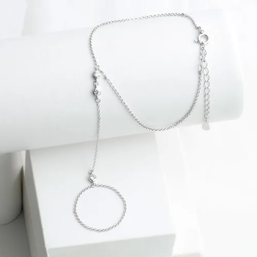 Miniatura 55 de Pulsera de plata de ley 925 para mujer, pulsera de mano para mujer, pulseras esclavas de 7 a 9 pulgadas ajustable