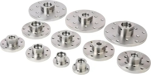 Miniatura 4 de Placa frontal de torno de madera de 2 pulgadas de acero, placa frontal de portabrocas de máquina de carpintería de husillo de 1 pulgada x 8 TPI